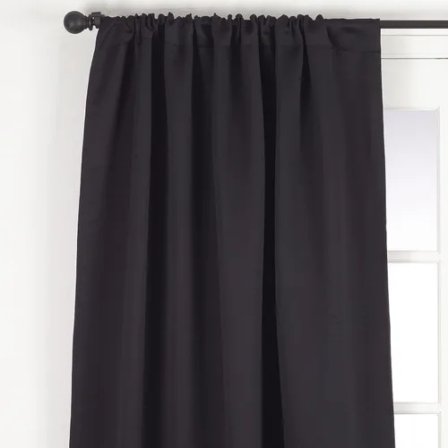 Vista 5 de SARO LIFESTYLE Panel de cortina opaca con bolsillo para barra, 54 x 84 pulgadas, color negro