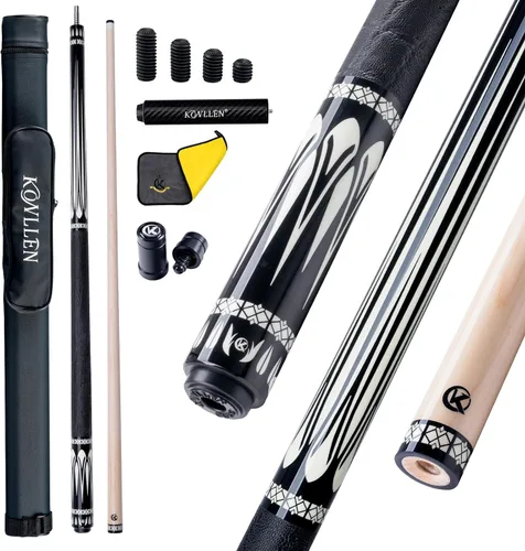 Vista 13 de KONLLEN Maple Pool Cue Stick, 58 Inch Low Deflection AK-02P-0.5 in