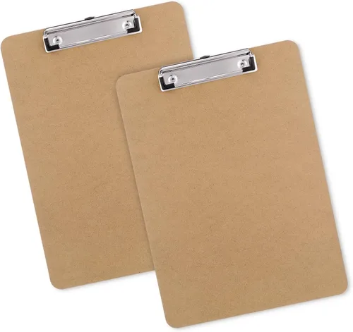 Vista 8 de Portapapeles de Madera, Tamaño Carta, Tablero de Clip de Fibra Dura 8.5x11 para Aula, Estudiantes, Niños, Profesores, Tamaño Estándar A4, 9" x 12.5