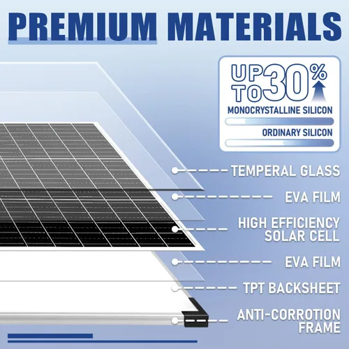 Vista 10 de Kit de panel solar de 100 W, mantenedor de batería de 12 V