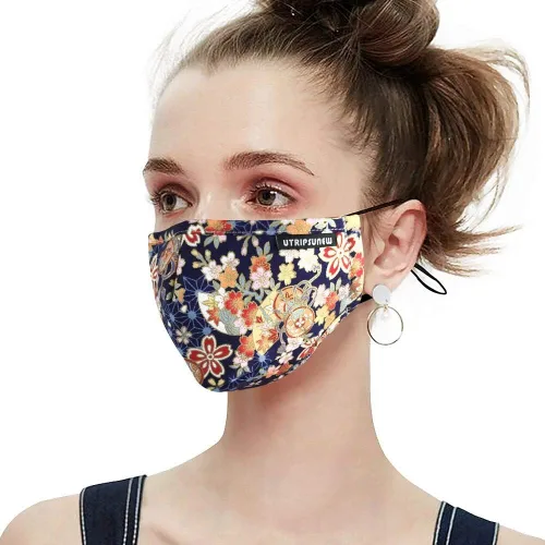 Vista 10 de Máscara antipolvo, mascarilla bucal de algodón PM2.5 lavable y reutilizable, Protección contra el germen de la gripe, Máscara de respirador