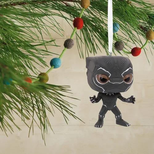 Vista 5 de Hallmark Marvel Black Panther Funko Pop! Adorno navideño