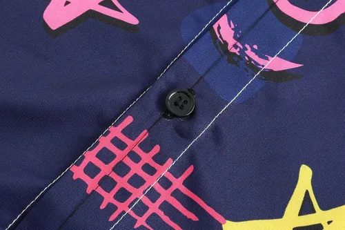 Vista 5 de Camisas de los años 80 para hombre, camisa de los años 90, camisa retro casual con botones, camisa hawaiana, camisa de discoteca, camisas de playa