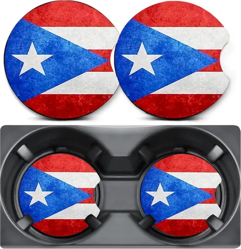 Vista 43 de Paquete de 2 posavasos para automóvil para portavasos, posavasos para portavasos de automóvil Trio Cats, tapete de goma antideslizante