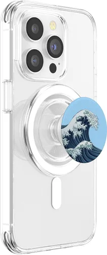 Vista 4 de The Great Wave of Kanagawa Anime Hokusai PopSockets MagSafe PopGrip para iPhone