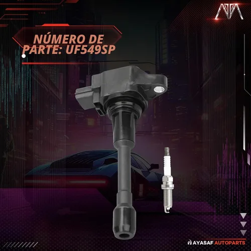 Vista 3 de Juego de 4 bobinas de encendido y bujías UF549 para Nissan Altima 2007-2018, Frontier 2005-2019, Rogue 2008-2018, Rogue Select 2014-2015