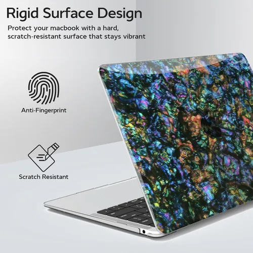 Vista 9 de B BELK Funda compatible con MacBook Air de 13 pulgadas M1 2022 2021 2020 2019 2018 A2337 A2179 A1932, carcasa rígida de plástico+cubierta