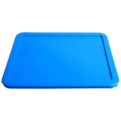 Vista 5 de Pyrex (1) plato de vidrio 7212 y (1) tapa azul marino 7212-PC - Fabricado en los Estados Unidos