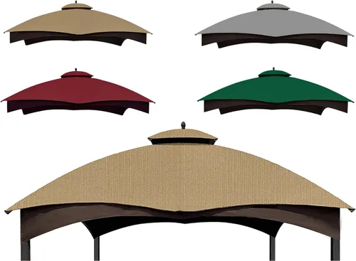 Vista 8 de SCOCANOPY Parte superior de repuesto para el cenador Lowe's modelo #GF-12S004B-1 / GF-12S004BTO (gris Ripstop)