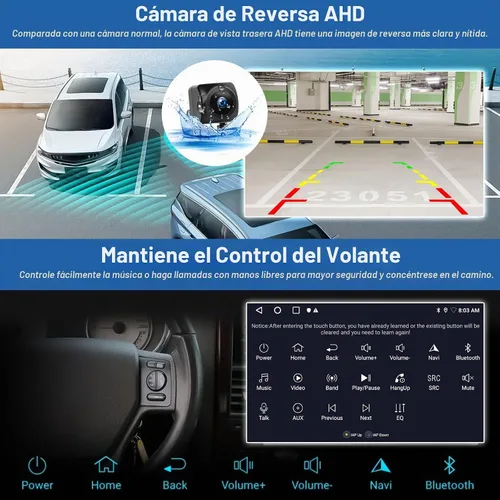 Vista 6 de Estéreo de coche 2+64GB para Mazda 3 2004-2009 Radio con Apple CarPlay Android Auto 9 "Pantalla táctil Android Radio con navegación GPS Bluetooth FM