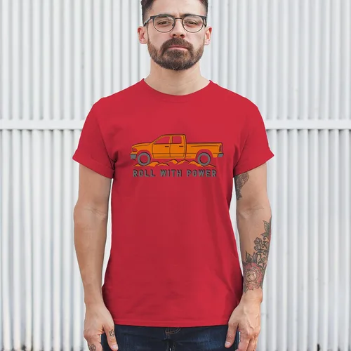 Vista 123 de Tee Hunt Camisetas gráficas y camisetas sin mangas para hombre Roll with Power Pickup Truck