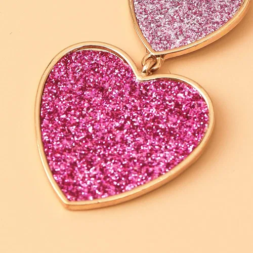 Vista 7 de PopTopping Aretes de corazón rosa para mujeres, adolescentes, niñas, regalo para cumpleaños, día de San Valentín