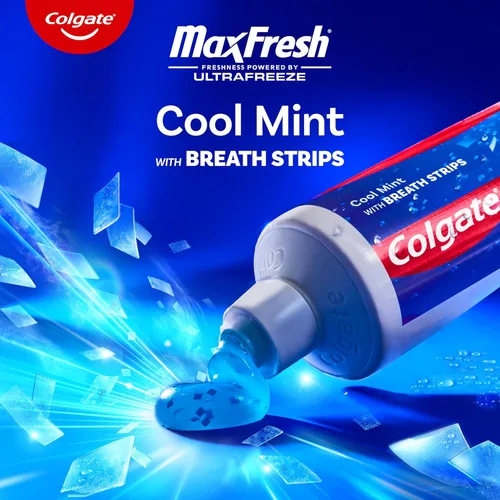 Vista 2 de Colgate MaxFresh Pasta de dientes con flúor, tamaño de viaje, menta, paquete de 24 unidades, 1 onza Mini Fresh Breath Toothpastes, Bulk