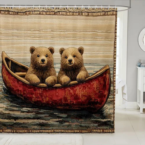 Vista 18 de Castle Fairy Cortina de ducha geométrica bohemia tribal exótica para baño, juego de cortina de ducha para niños y adultos, cortina de baño retro