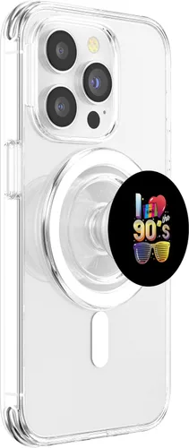 Vista 3 de I Love The 90s Nostalgia Retro Nineties 1990 Party Men Women PopSockets MagSafe PopGrip para iPhone