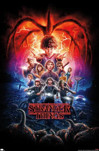 Vista 8 de Trends International Netflix Stranger Things: Season 2 - Póster de pared de una hoja, 22.4 pulgadas de largo x 14.7 pulgadas, versión enmarcada