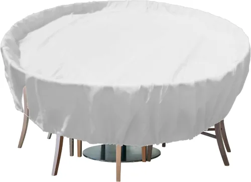 Vista 8 de Fundas para muebles de patio, impermeables, resistentes a los rayos UV, resistentes a los rayos UV, para exteriores, mesa redonda y rectangular