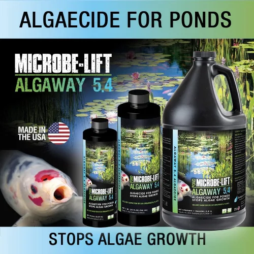 Vista 2 de MICROBE-LIFT ALGA08 Algaway 5.4 Tratamiento de control de algas para estanques y jardines acuáticos, seguro para peces koi, peces dorados, plantas