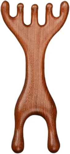 Vista 14 de OULIGET Herramientas de masaje abdominal de terapia de madera, masajeador de drenaje linfático, herramientas de raspado para esculpir el cuerpo