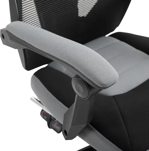 Vista 8 de Vinsetto Silla ergonómica de oficina en casa con respaldo alto de malla, reclinable, color gris