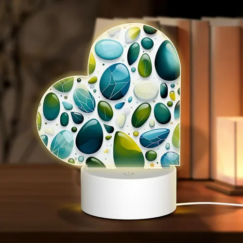Vista 16 de 3D Night Light LED Light Lamp Base Personalized Gifts Acrylic Night Light Color Fusion Night Light Acrylic Plaque USB 3 Colors Change Smart Touch