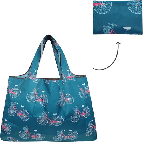 Vista 5 de allydrew - Bolsa grande plegable de nailon, reutilizable para compras