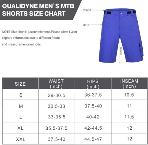 Vista 6 de Pantalones cortos de ciclismo de montaña para hombre, con relleno, pantalones cortos holgados para ciclismo, ciclismo, ciclismo, ajuste holgado