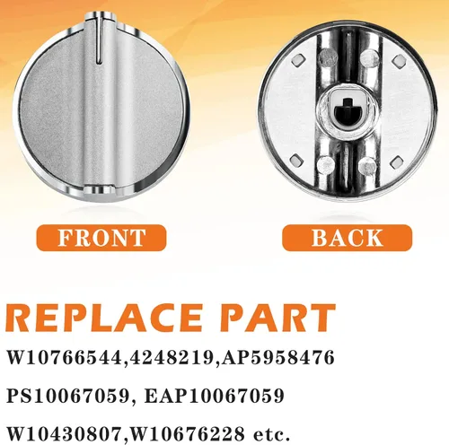Vista 5 de Pomos de repuesto para estufa de gas W10766544 (paquete de 5) para estufa de hidromasaje/horno WFG540H0ES0 WFG540H0ES0 WFG714HLAS0 WFG540H0AH2