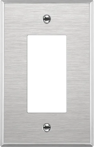 Vista 16 de ENERLITES Placa decorativa de pared metálica para interruptor o tomacorriente, acero inoxidable 201, tapa de tomacorriente, resistente a