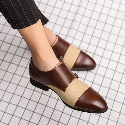 Vista 8 de HuitJours Mocasín Penny de dos tonos para hombre, zapatos de vestir sin cordones, zapatos de barco casuales, mocasines