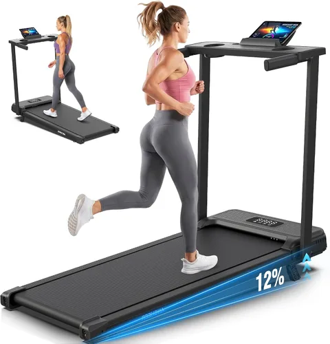 Vista 10 de FUNMILY Almohadilla para caminar de 3.5HP con inclinación - Cinta de correr Rosa Pro