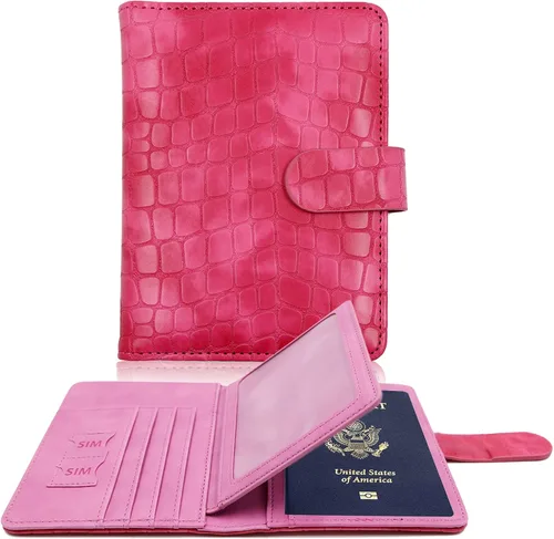 Vista 20 de Melsbrinna - Funda para pasaporte, ranuras para tarjetas, bonita funda para pasaporte para mujeres/hombres, resistente al agua con bloqueo RFID