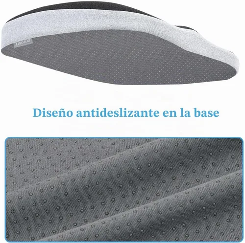 Vista 4 de GOFORIT Cojín de asiento de espuma viscoelástica moldeada, diseño de espuma de doble capa, cojín ergonómico para aliviar el dolor de ciática