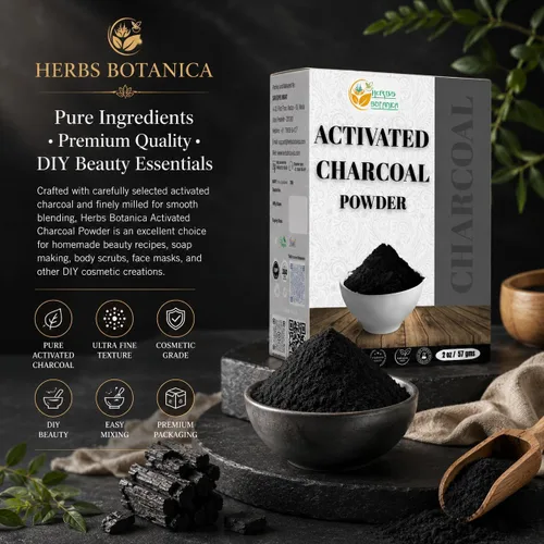 Vista 8 de Herbs Botanica Polvo de carbón activado, grado alimenticio, 2 onzas