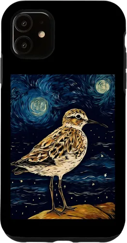 Vista 6 de Funda para iPhone 12 mini Sandpiper Starry Night Painting Hombres Mujeres Niños