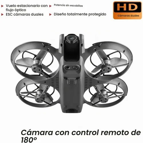 Vista 9 de Drone FPV con control remoto de pantalla, cámara Quad para principiantes Negro-Gris