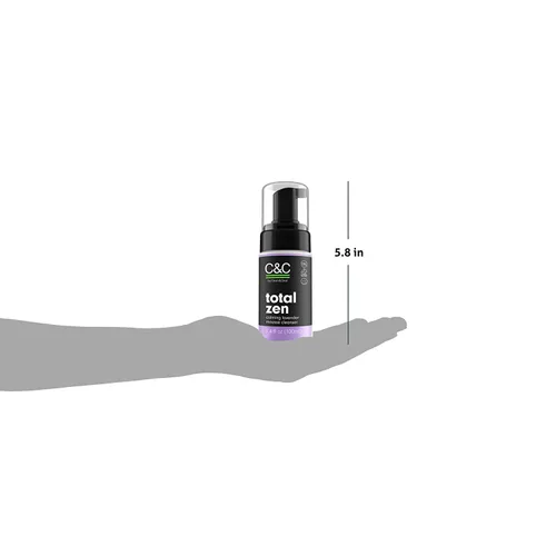 Vista 5 de C&C by Clean & Clear Total Zen - Limpiador facial calmante de espuma de lavanda para eliminar la suciedad, lavado facial relajante sin aceite