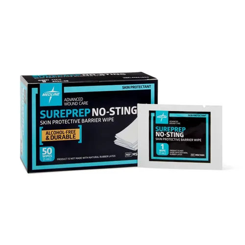 Vista 3 de Medline SurePrep Toallitas protectoras para la piel sin picaduras, paquete de 50