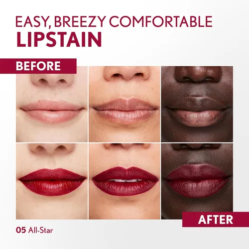 Vista 3 de Covergirl Outlast, 05 All-Star, Lipstain, aplicación suave, punta precisa similar a un bolígrafo, a prueba de transferencia, acabado teñido