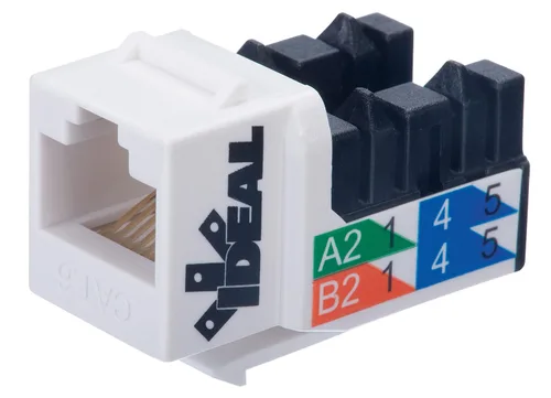 Vista 14 de IDEAL Electrical 89-751WH CAT5e Keystone Modular Jacks, blanco, 10 conectores modulares para conductores CAT5e 22-24 AWG