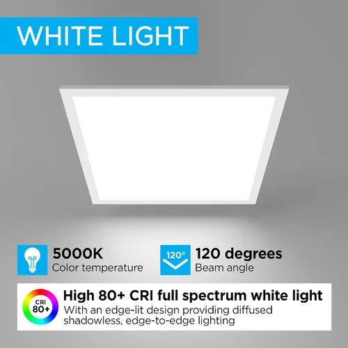 Vista 2 de JONATHAN Y JYL9804A-SET2 - Luz LED de montaje empotrada integrada regulable de 40 vatios de 2 pies x 2 pies con 4400 lúmenes, 5000 K, color blanco