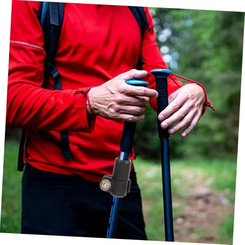 Vista 4 de Hebilla de cierre de poste de trekking para bastones de caminar fácil de instalar, cerradura externa compatible con varios bastones de senderismo
