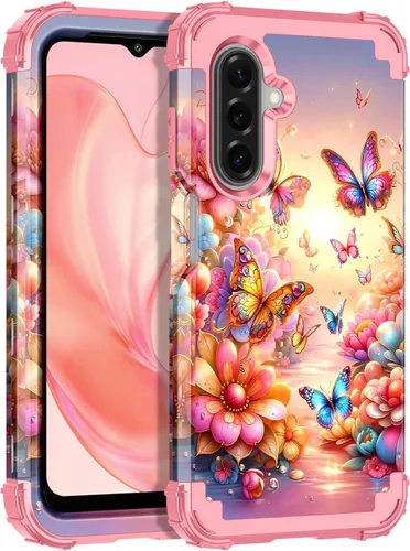 Vista 32 de Rancase para Galaxy S25, Funda de tres capas, protección resistente a los golpes, paraguas de plástico duro + funda protectora de goma de silicona