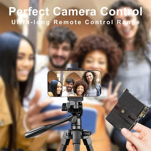 Vista 3 de Smart Bluetooth cadena carteras para hombres de cuero genuino cartera tarjeta de crédito con bolsillo moneda, Negro
