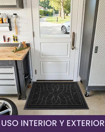 Vista 8 de DEXI Tapete para puerta delantera, entrada exterior, 24 x 36 pulgadas Negro
