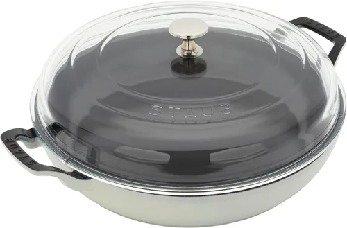 Vista 19 de Staub - Cazuela de hierro fundido de 3.5 cuartos con tapa de cristal