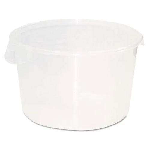 Vista 16 de Rubbermaid Productos comerciales Contenedor redondo de plástico para almacenamiento de alimentos con asa, 4 cuartos de galón, amarillo, rango
