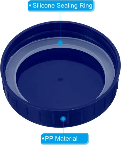 Vista 4 de PATIKIL Tapas de plástico de boca regular para tarros de 2.77 pulgadas, 1 juego/6 tapas para tarros de conservas con anillo de sellado de silicona