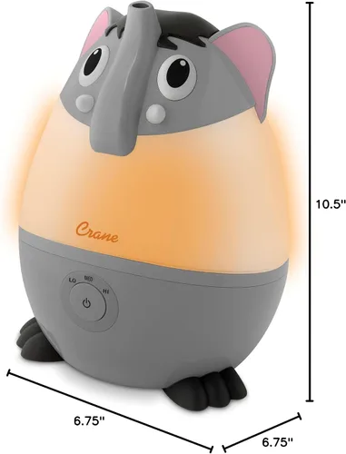 Vista 5 de Crane Adorables - Mini humidificadores ultrasónicos para dormitorio y guardería, humidificador de aire de niebla fría de 5 galones para habitación