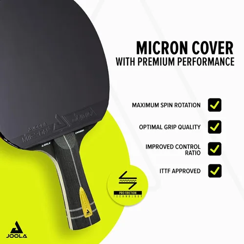 Vista 8 de JOOLA Infinity Carbon Professional Ping Pong Paddles - Ergonomic Comfort Grip - ITTF Approved Rubbers - Professional Ping Pong Paddle for Advanced